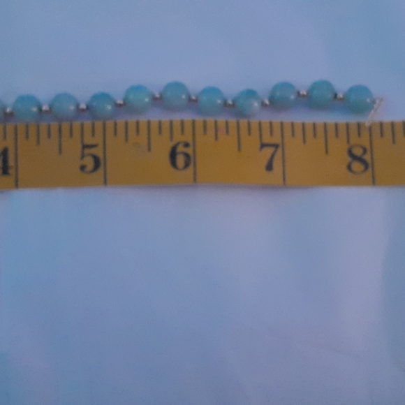 14k & jade bracelet (stamped) - Picture 4 of 4